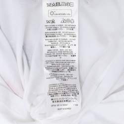 Stella McCartney White Cotton Natural Stones Detail V Neck T-Shirt S