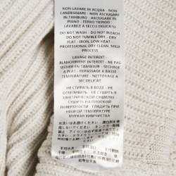 Pre Owned Stella McCartney Grey Lace Trim Rib Knit Asymmetric Sweater S