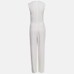 Pre Owned Stella McCartney White Chiffon Sleeveless Jumpsuit S