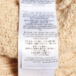 Stella McCartney Beige Cable Knit Wool Zip-Up Cardigan XS