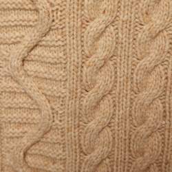 Stella McCartney Beige Cable Knit Wool Zip-Up Cardigan XS