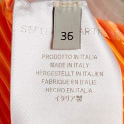 Stella McCartney Multicolor Plisse Paneled Midi Dress XS
