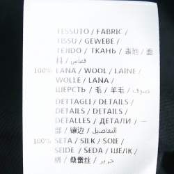 Pre Owned Stella McCartney Black Wool Pleated Wide Leg Pants S