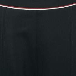 Pre Owned Stella McCartney Black Wool Pleated Wide Leg Pants S