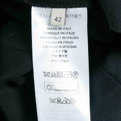 Stella McCartney Black Wool Pleated Wide Leg Pants M