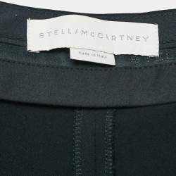 Stella McCartney Black Wool Pleated Wide Leg Pants M