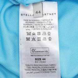 Pre Owned Stella McCartney Light Blue Jersey Cape-effect Asymmetric Long Dress M