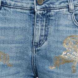 Stella McCartney Blue Animal Foil Print Denim Jeans M Waist 30"