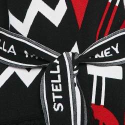 Pre Owned Stella McCartney Multicolor Intarsia Wool Blend Knit Belted Shrug M