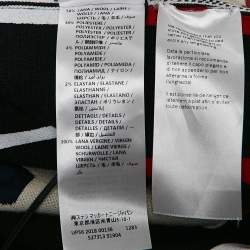 Pre Owned Stella McCartney Multicolor Intarsia Wool Blend Knit Belted Shrug M