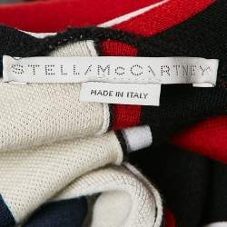 Pre Owned Stella McCartney Multicolor Intarsia Wool Blend Knit Belted Shrug M