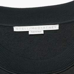 Stella McCartney Black Studded Logo Cotton Knit Oversized Sweatshirt XS