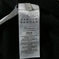 Stella McCartney Black Studded Logo Cotton Knit Oversized Sweatshirt XS