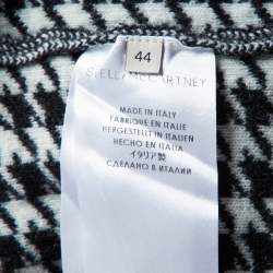 Pre Owned Stella McCartney Black/White Houndstooth Patterned Wool Cardigan M