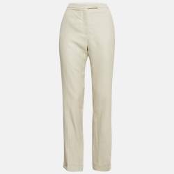 Stella McCartney Off-White Gabardine Tailored Trousers M