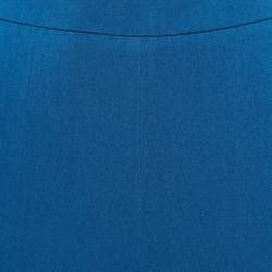 Stella McCartney Blue Crepe and Rib Knit Trim Joggers L