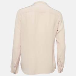 Pre Owned Stella McCartney Pink Silk Half Placket Blouse M