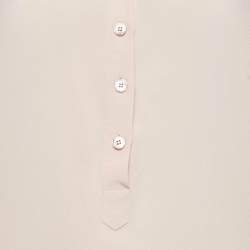 Pre Owned Stella McCartney Pink Silk Half Placket Blouse M