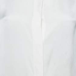 Pre Owned Stella McCartney Black/White Satin Silk Long Sleeve Shirt M