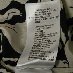 Pre Owned Stella McCartney Black All Over Horse Print Silk Shirt M