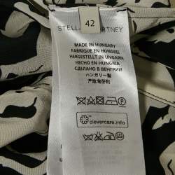 Pre Owned Stella McCartney Black All Over Horse Print Silk Shirt M