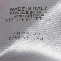 Pre Owned Stella McCartney White/Blue Embroidered Cotton Long Sleeve Shirt S