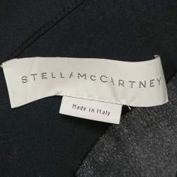 مملوكة مسبقًا Stella McCartney Black Floral Embroidered Silk Long Sleeve Shirt S