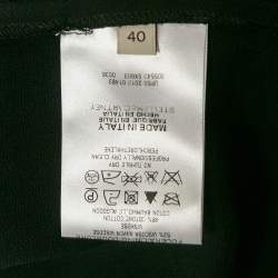 Pre Owned Stella McCartney Black/ Blue Embroidered Crepe Flounce Mini Dress S