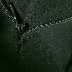 Pre Owned Stella McCartney Black/ Blue Embroidered Crepe Flounce Mini Dress S