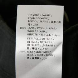 Pre Owned Stella McCartney Black Wool Pleated Wide Leg Pants S