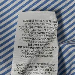 Pre Owned Stella McCartney We Are The Weather Blue/White Shirt Striped Cotton Shirt M