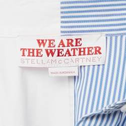 Pre Owned Stella McCartney We Are The Weather Blue/White Shirt Striped Cotton Shirt M