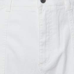 Stella McCartney White Denim & Jersey Tapered Jeans L/Waist 34"