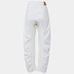 Stella McCartney White Denim & Jersey Tapered Jeans L/Waist 34"