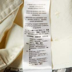 Stella McCartney Ivory Star Embroidered Cotton Slim Fit Jeans M/Waist 32"