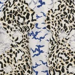 Stella McCartney White Printed Silk Layered Midi Skirt M 
