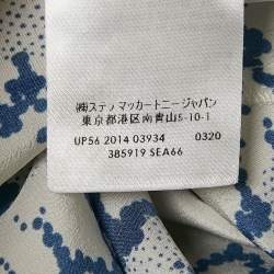 Stella McCartney White Printed Silk Layered Midi Skirt M 