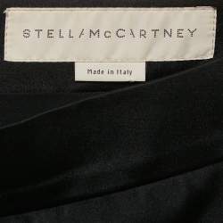 Pre Owned Stella McCartney Black Embroidered Silk Blend Midi Skirt S