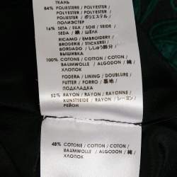 Pre Owned Stella McCartney Black Embroidered Silk Blend Midi Skirt S