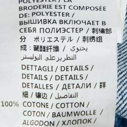 Pre Owned Stella McCartney Blue Palm Tree Embroidered Denim Zip-Up Jacket M