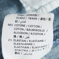 Pre Owned Stella McCartney Blue Palm Tree Embroidered Denim Zip-Up Jacket M