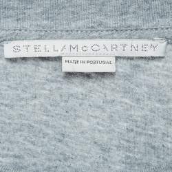 Stella McCartney Grey 'All Is Love' Cotton Ruched T-Shirt M 