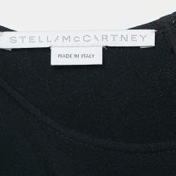 Stella McCartney Black Crepe Beaded Top L