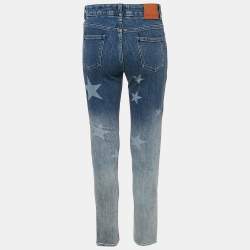 Stella McCartney Blue Washed Star Print Denim Jeans M Waist 28"