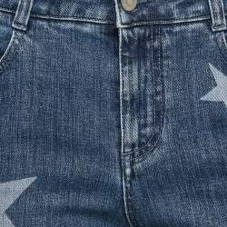 Stella McCartney Blue Washed Star Print Denim Jeans M Waist 28"