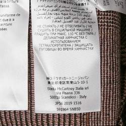 Stella McCartney Pink Houndstooth Wool Cropped Pants M