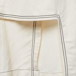 Stella McCartney Off-White Cotton Blend Flounce Knee-Length Skirt S