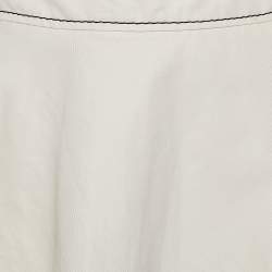 Stella McCartney Off-White Cotton Blend Flounce Knee-Length Skirt S