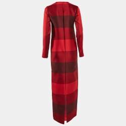 Stella McCartney Red Crepe Full Sleeve Maxi Dress S