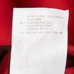 Stella McCartney Red Crepe Full Sleeve Maxi Dress S